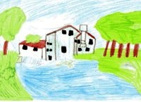 disegno di uno dei mulini ancora esistente in località di Robegano